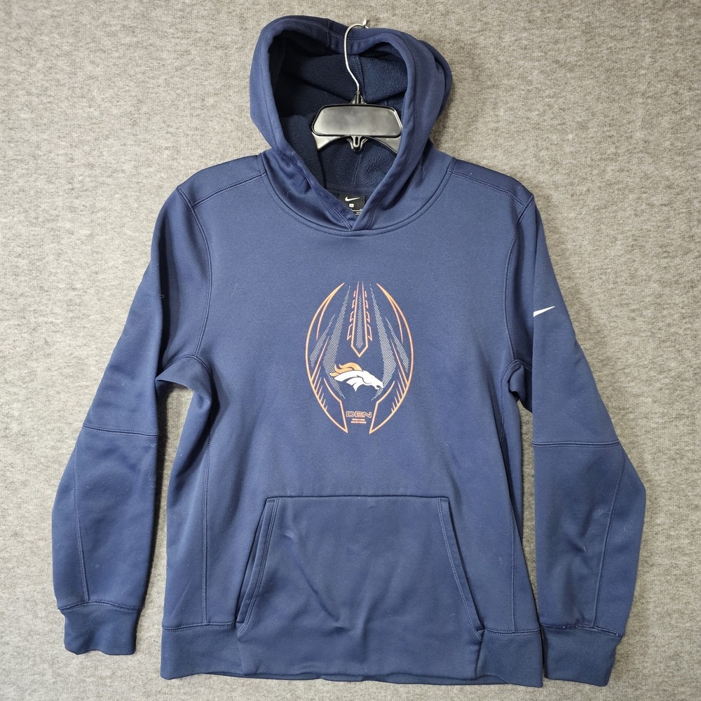 Nike‎ Denver Broncos Icon Youth Therma Pullover Hoodie Size XL (18/20)
